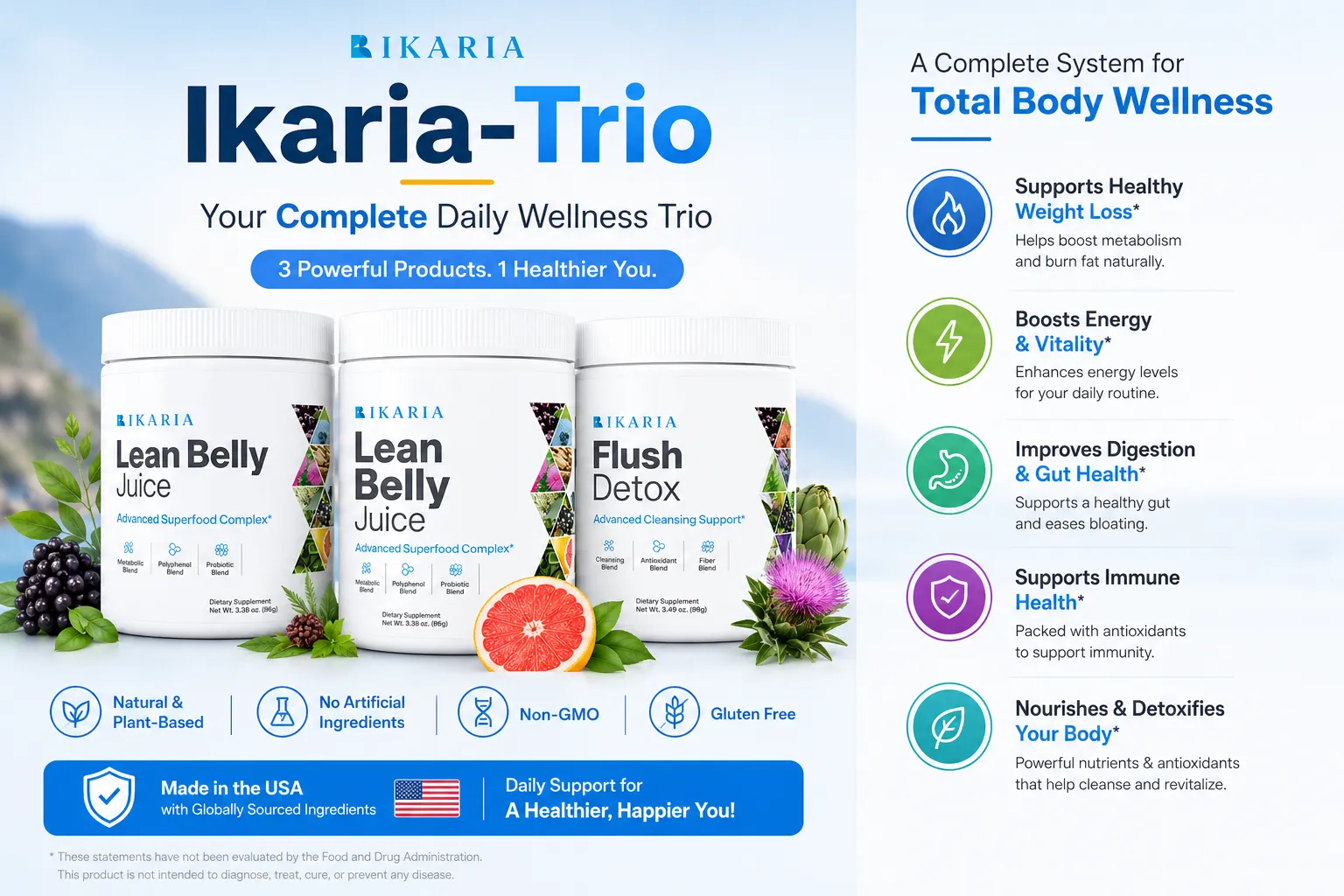 Ikaria Lean Belly Juice pouches — official website